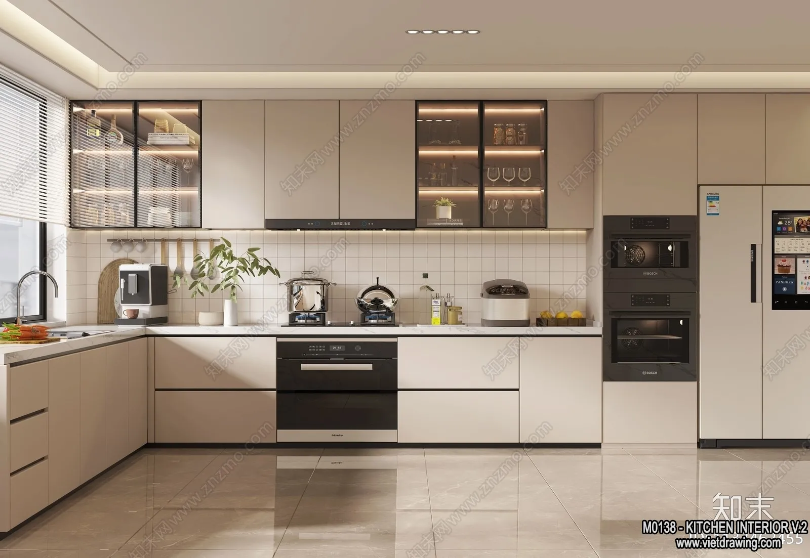 Kitchen - Modern Style Interior 3D Scenes - 178