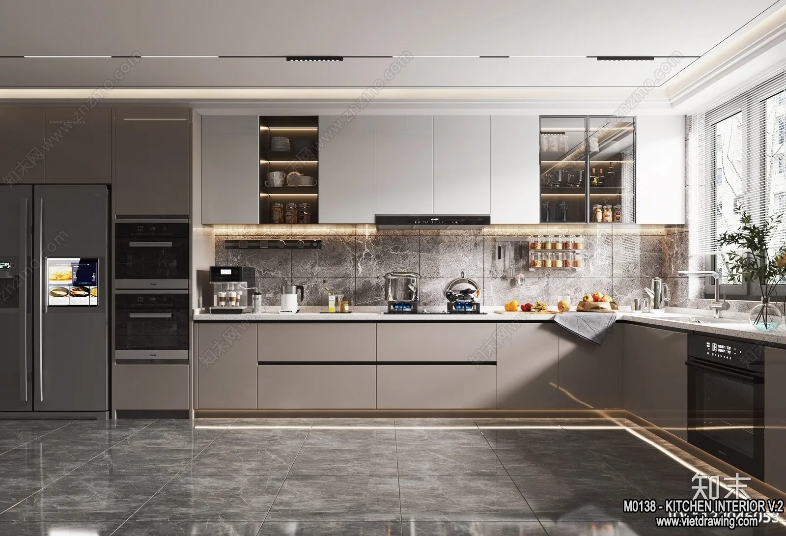 Kitchen - Modern Style Interior 3D Scenes - 182