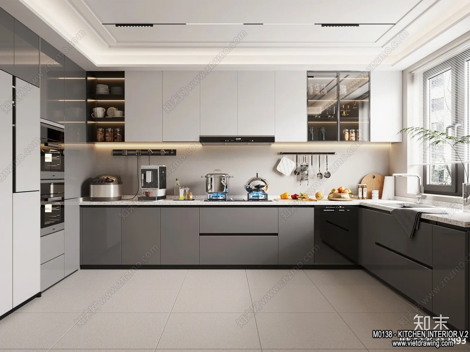 Kitchen - Modern Style Interior 3D Scenes - 183