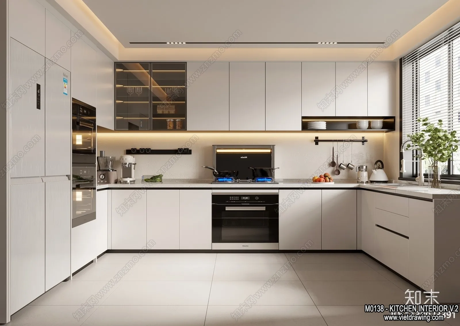 Kitchen - Modern Style Interior 3D Scenes - 186