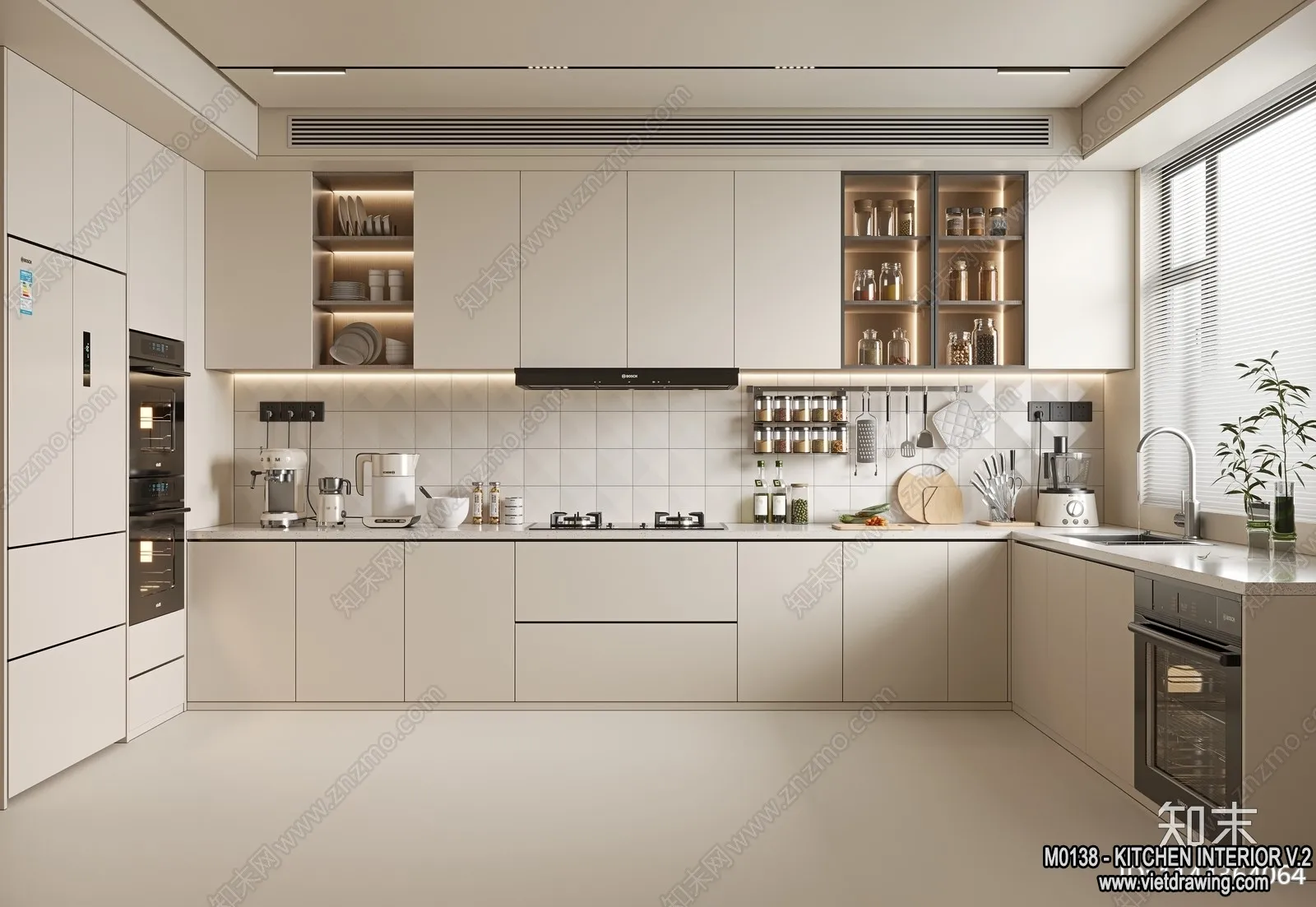 Kitchen - Modern Style Interior 3D Scenes - 189