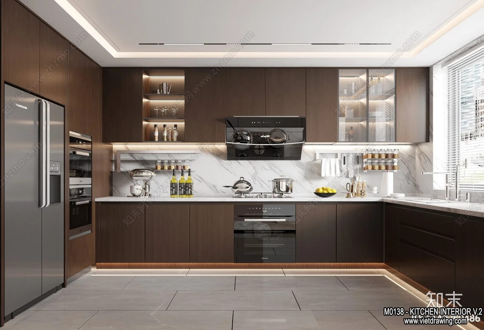 Kitchen - Modern Style Interior 3D Scenes - 193
