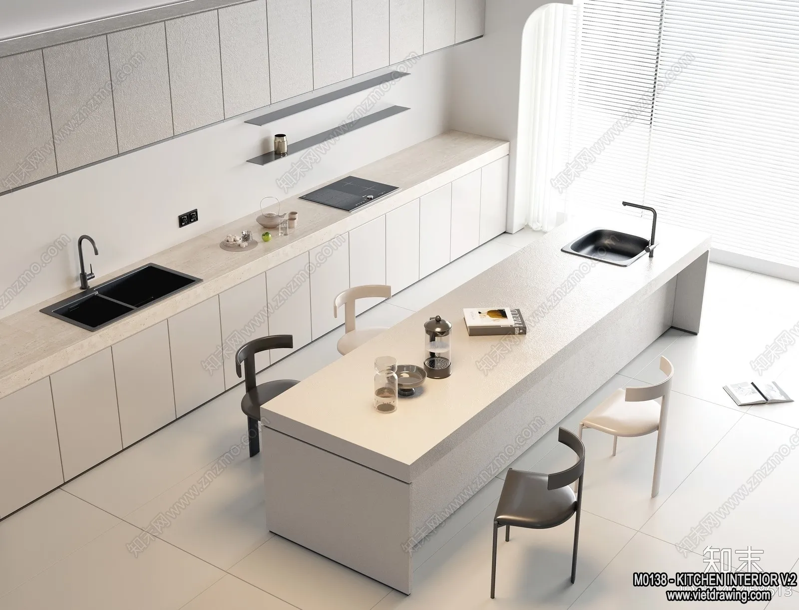 Kitchen - Modern Style Interior 3D Scenes - 203