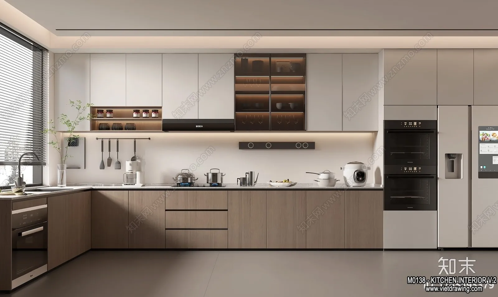 Kitchen - Modern Style Interior 3D Scenes - 204