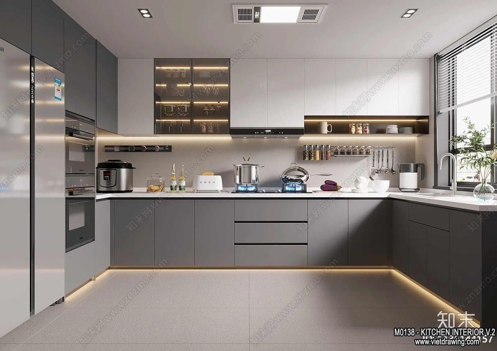 Kitchen - Modern Style Interior 3D Scenes - 207