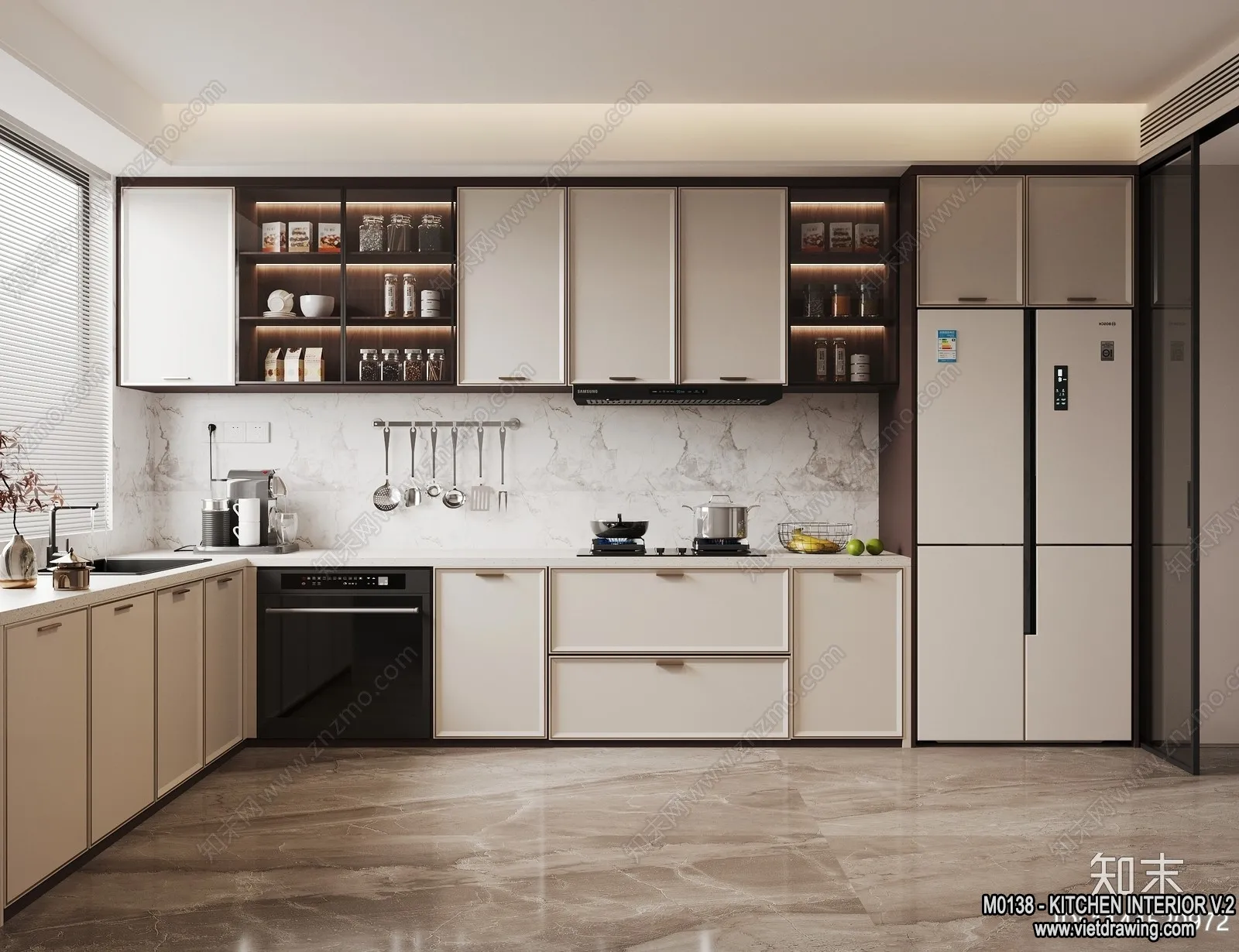 Kitchen - Modern Style Interior 3D Scenes - 209