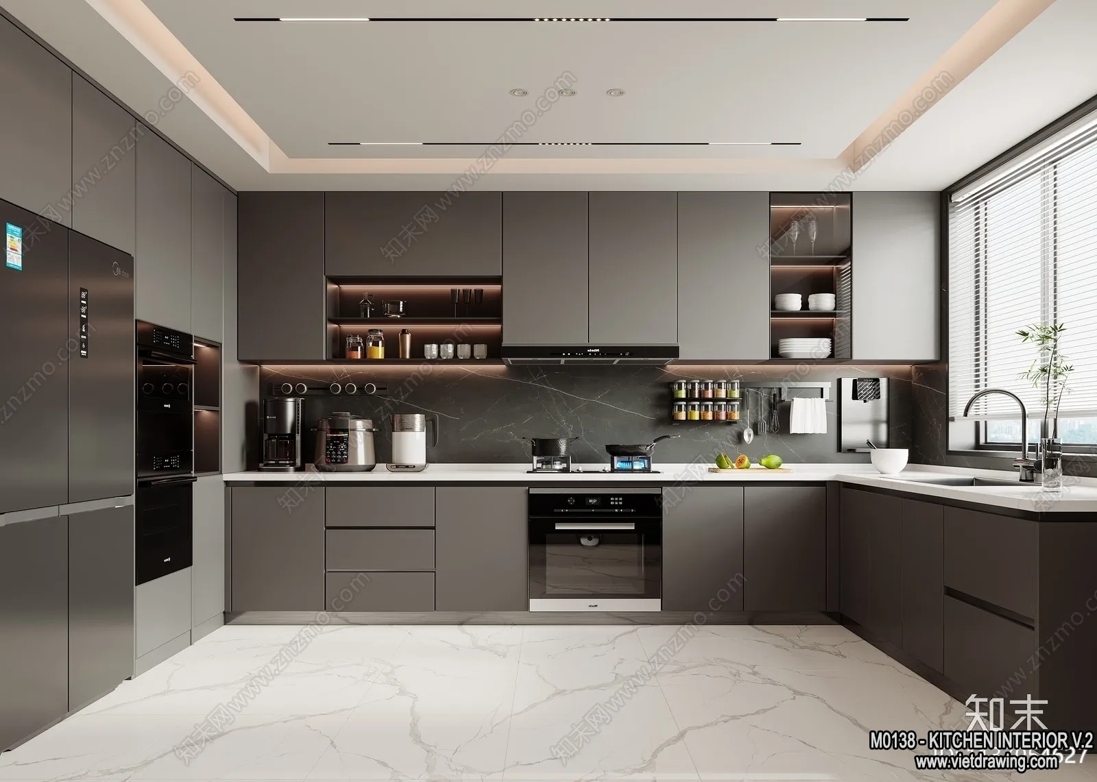 Kitchen - Modern Style Interior 3D Scenes - 210