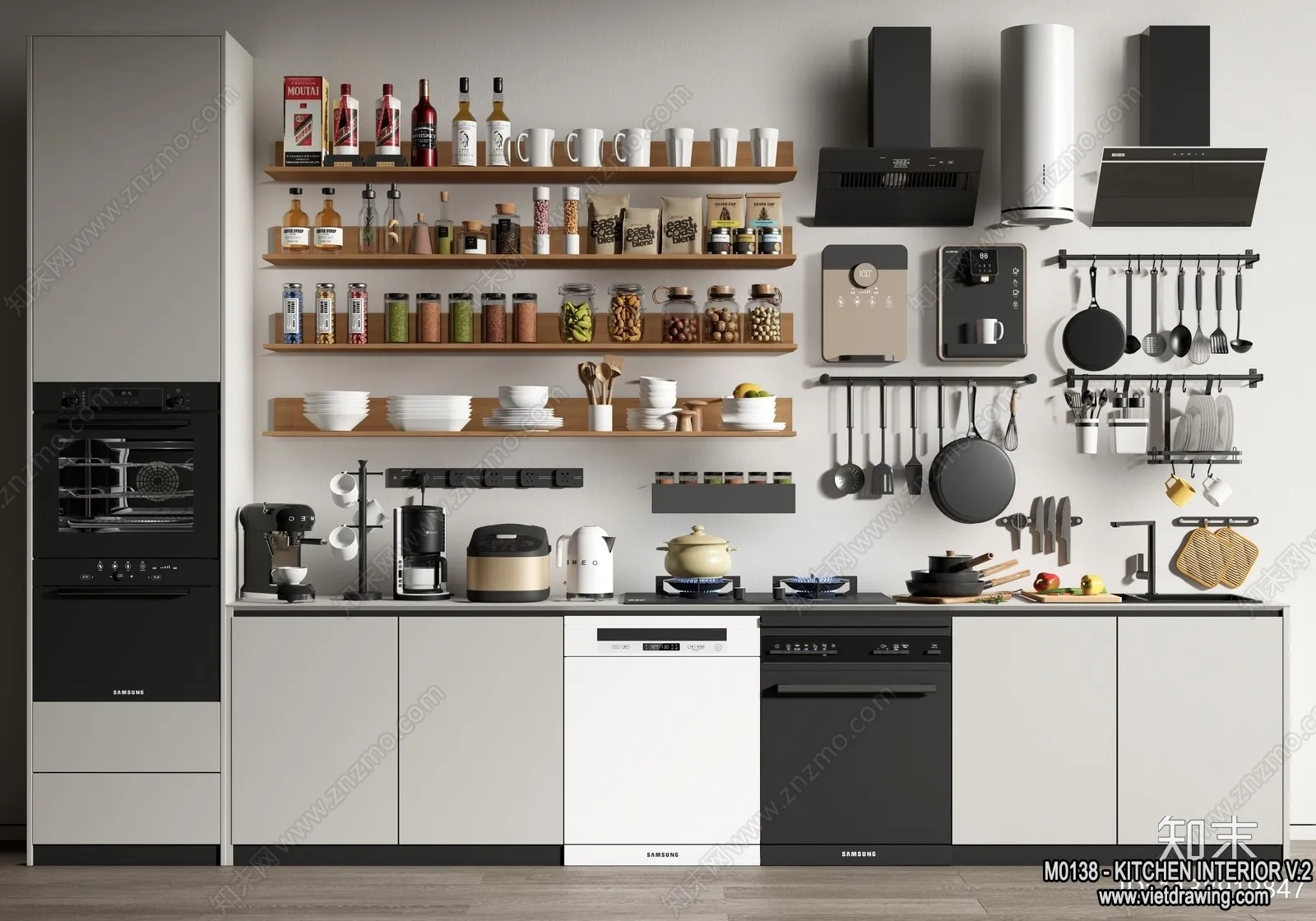 Kitchen - Modern Style Interior 3D Scenes - 213