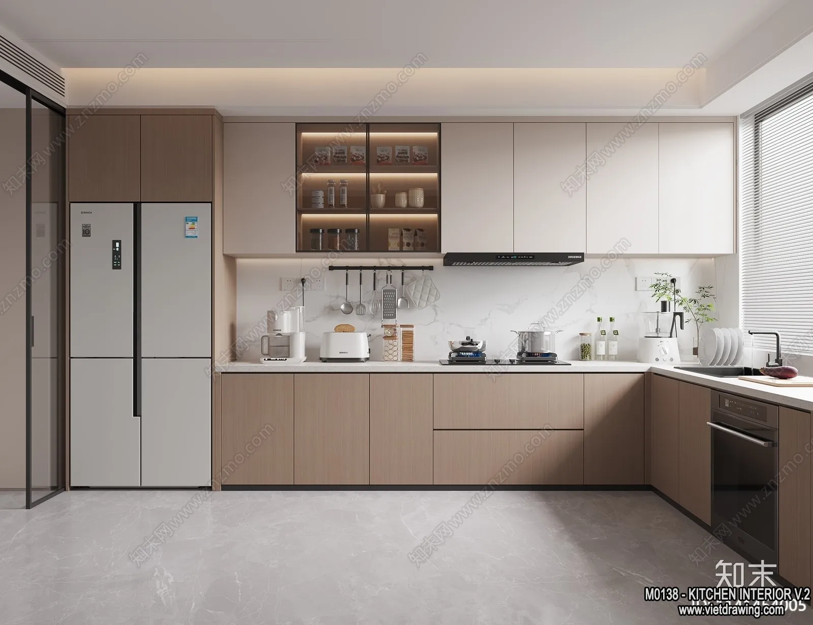 Kitchen - Modern Style Interior 3D Scenes - 214