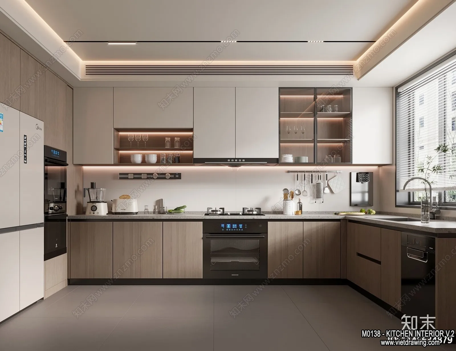 Kitchen - Modern Style Interior 3D Scenes - 216