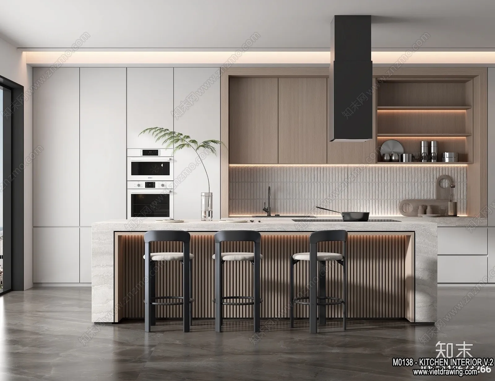 Kitchen - Modern Style Interior 3D Scenes - 218
