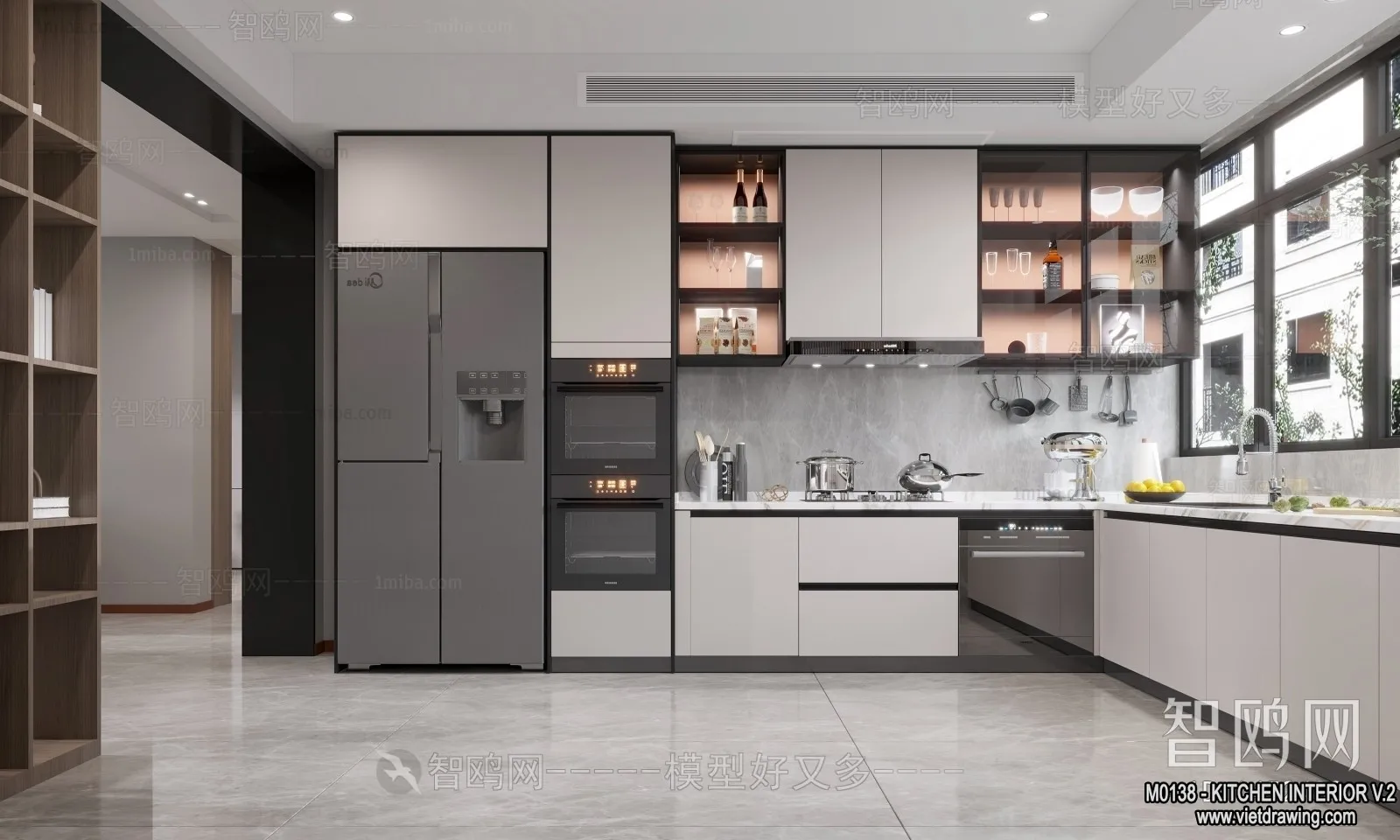 Kitchen - Modern Style Interior 3D Scenes - 219