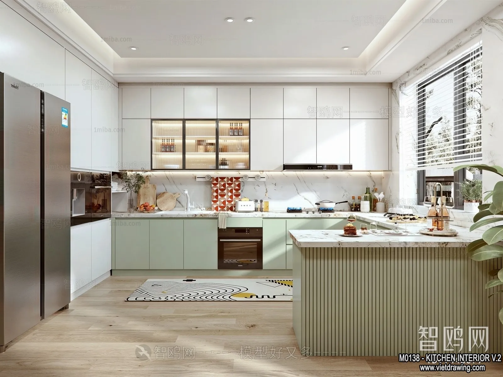 Kitchen - Modern Style Interior 3D Scenes - 222
