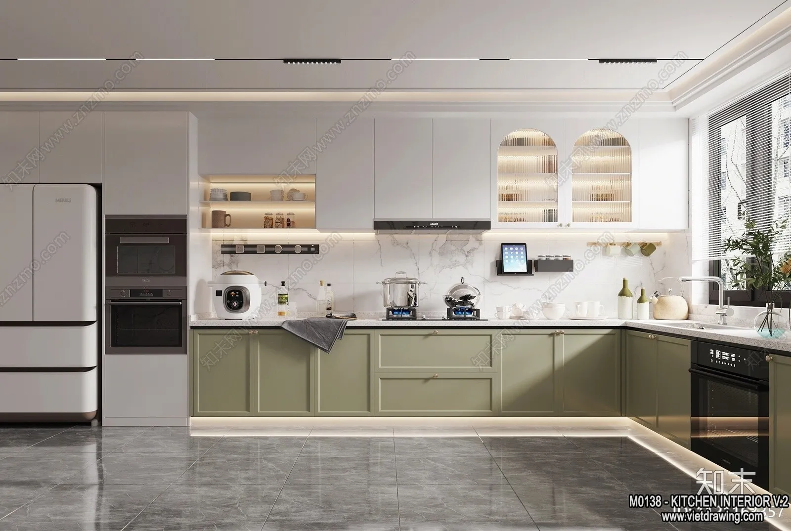 Kitchen - Modern Style Interior 3D Scenes - 224