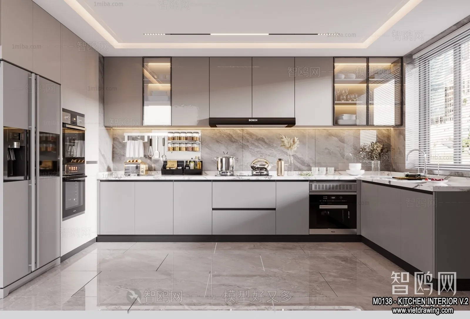 Kitchen - Modern Style Interior 3D Scenes - 230
