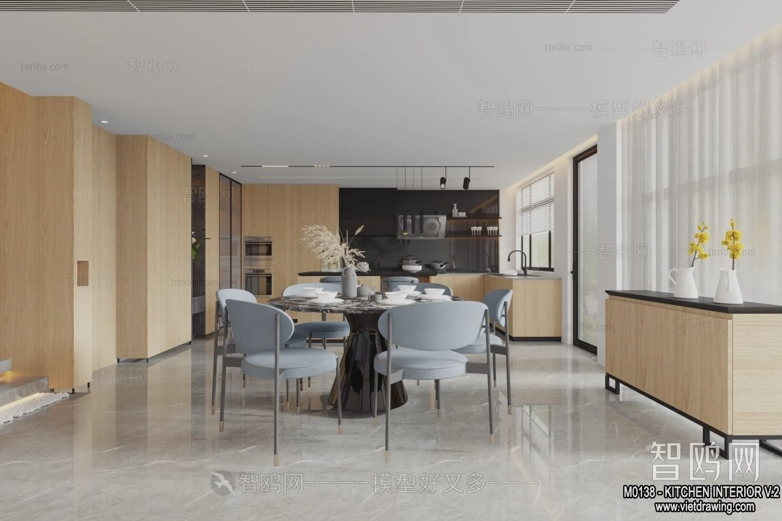 Kitchen - Modern Style Interior 3D Scenes - 231