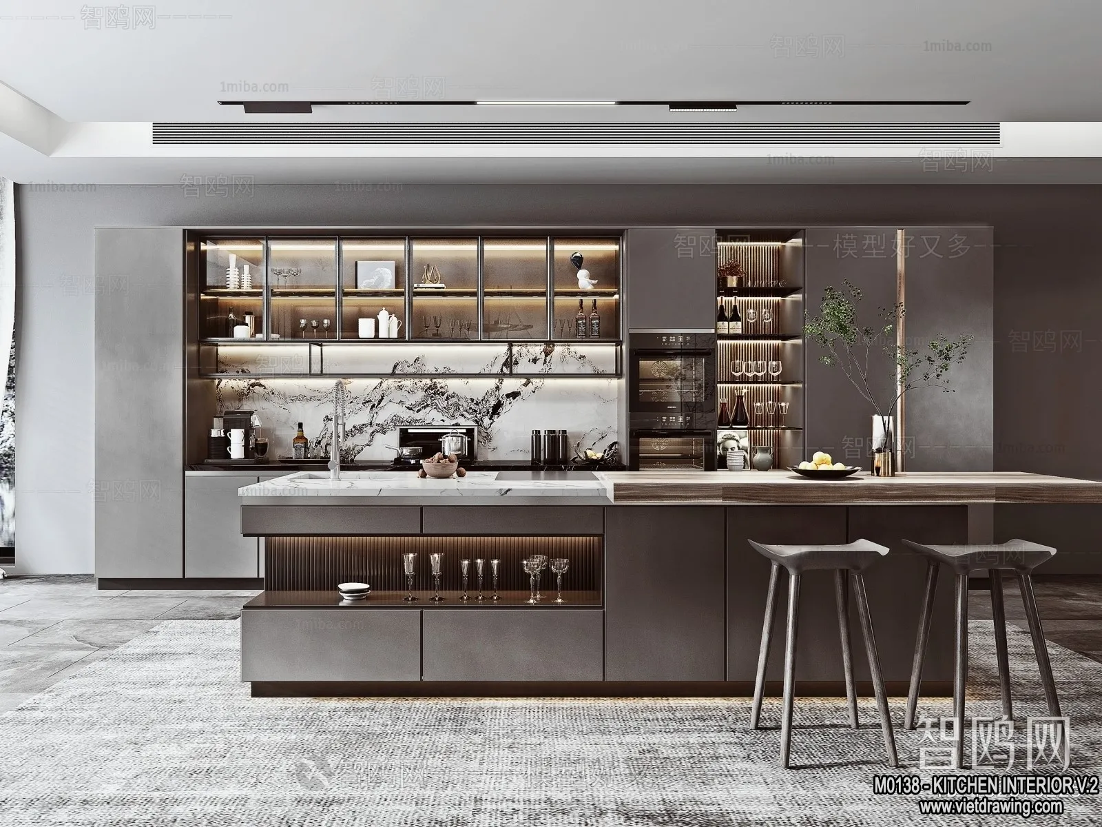 Kitchen - Modern Style Interior 3D Scenes - 234