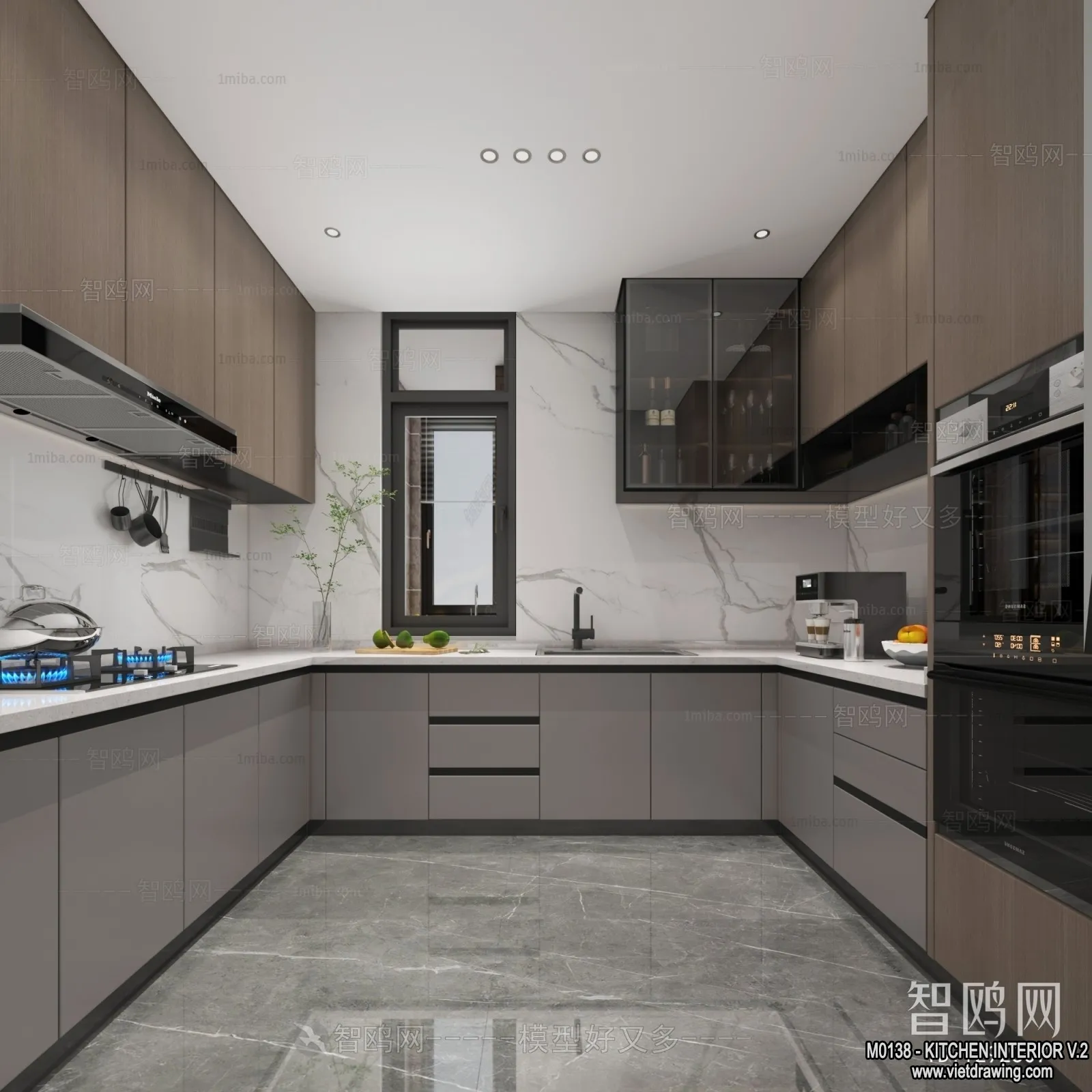 Kitchen - Modern Style Interior 3D Scenes - 235