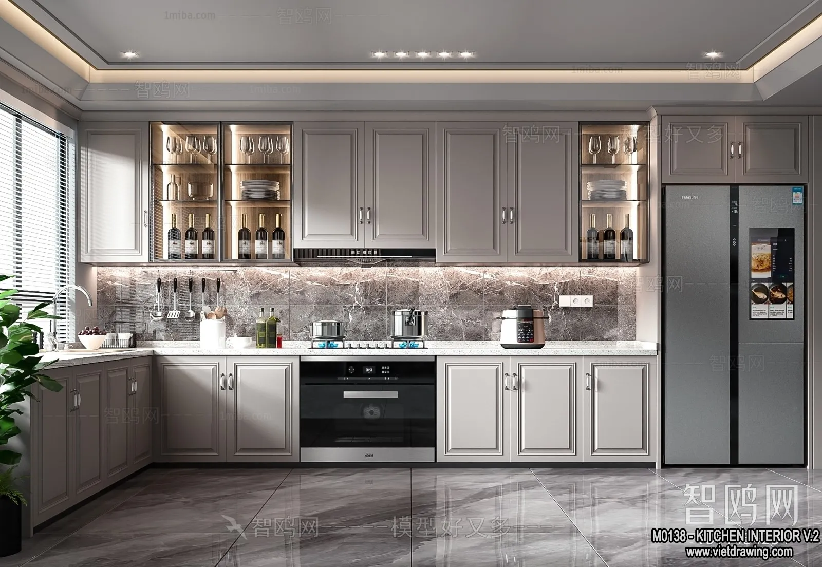 Kitchen - Modern Style Interior 3D Scenes - 238