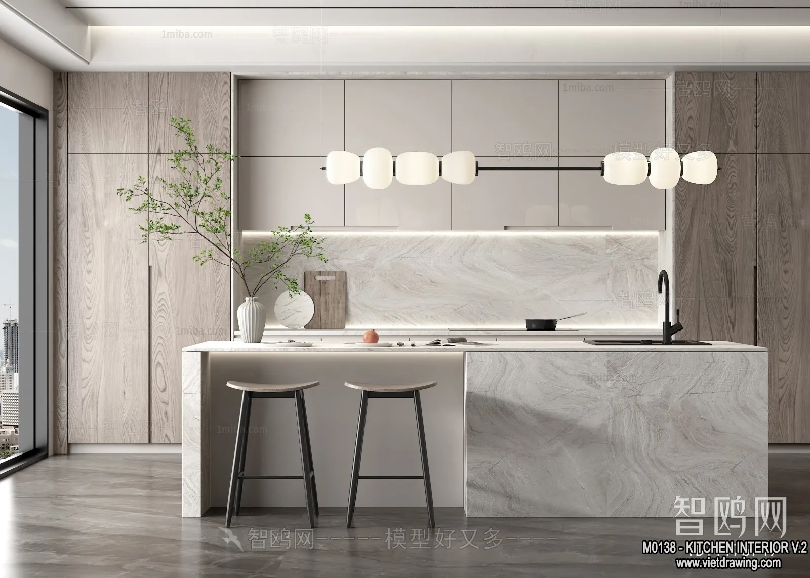 Kitchen - Modern Style Interior 3D Scenes - 239