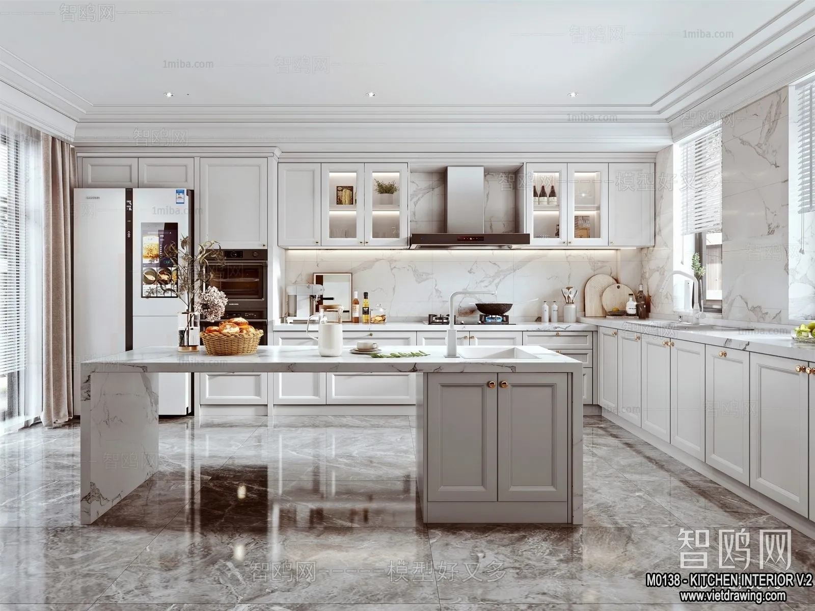 Kitchen - Modern Style Interior 3D Scenes - 240