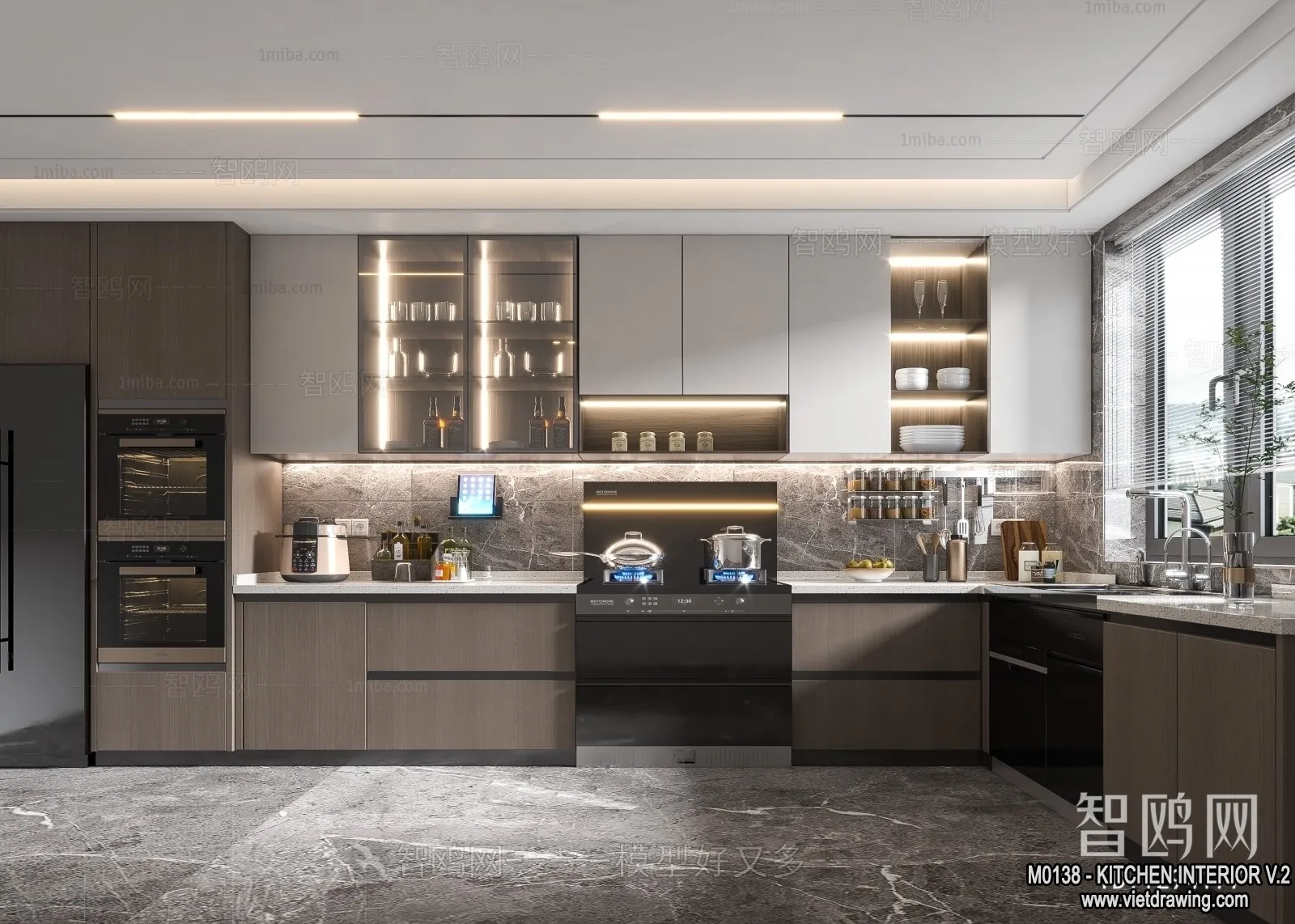 Kitchen - Modern Style Interior 3D Scenes - 241