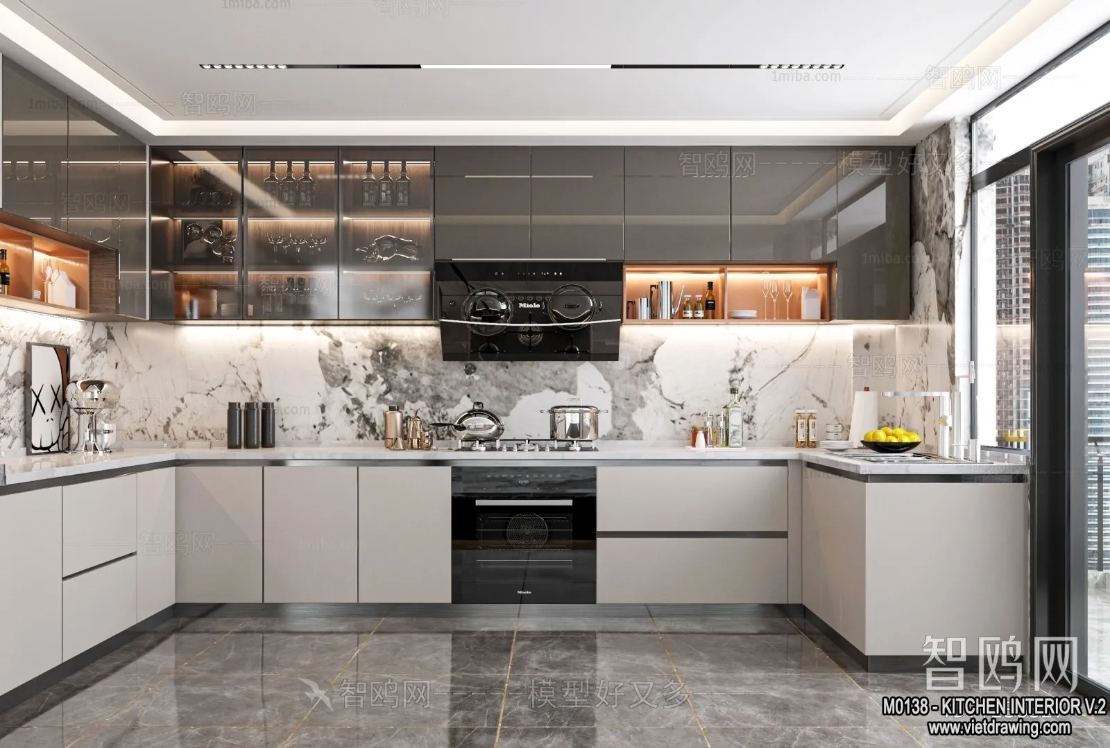 Kitchen - Modern Style Interior 3D Scenes - 243