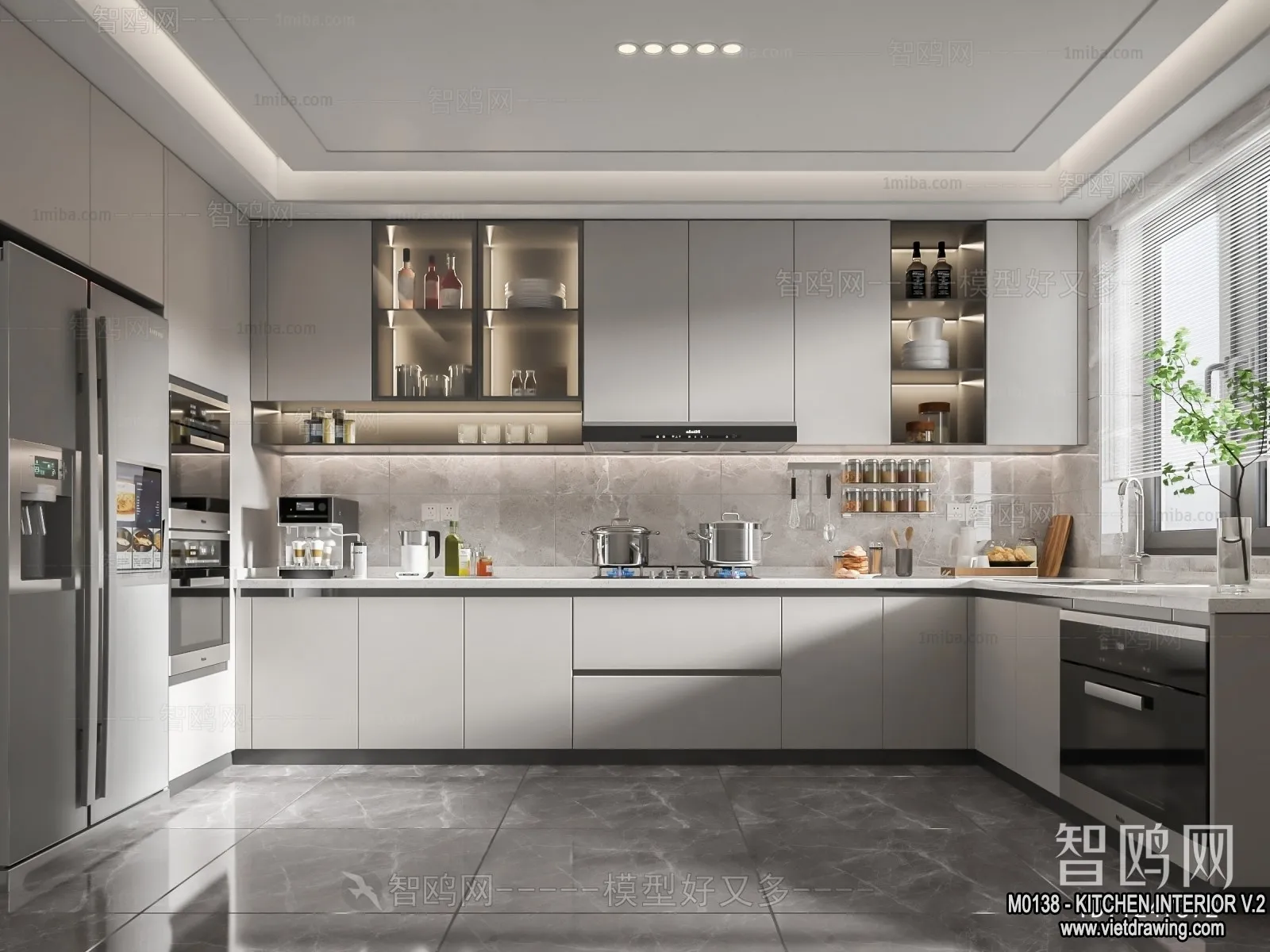 Kitchen - Modern Style Interior 3D Scenes - 244