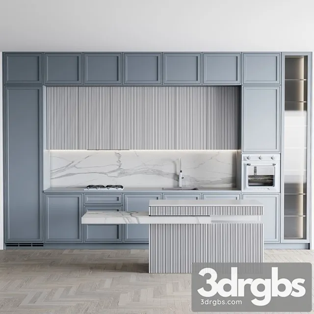 Kitchen Modern159smge Set 1 3D Model Free