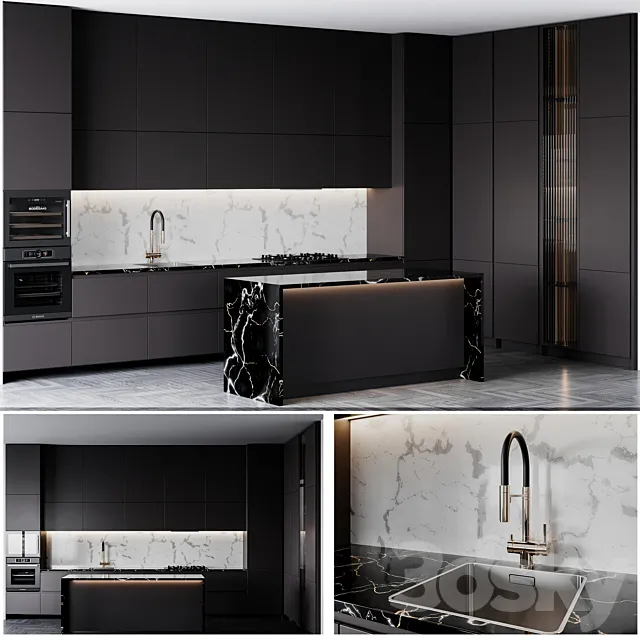 kitchen modern302 3D Model