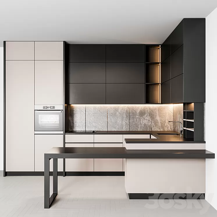 kitchen modern73 3D Model