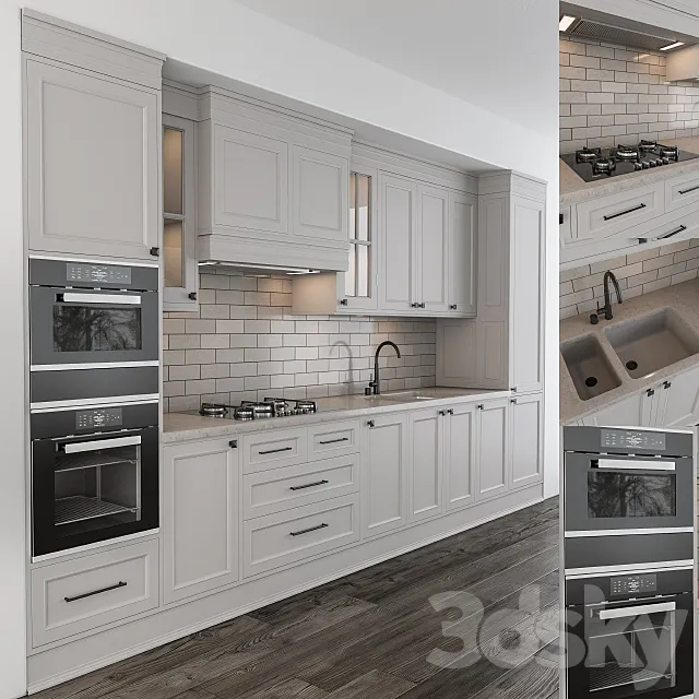 Kitchen Neo Classic Cream 3D Model