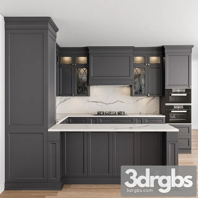 Kitchen neo classic gray and white - set 37
