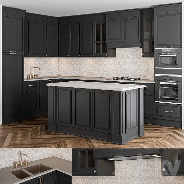Kitchen Neo Classic L 3D Model