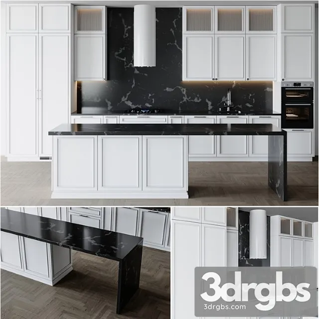 Kitchen Neoclassic102 2 3D Model Free