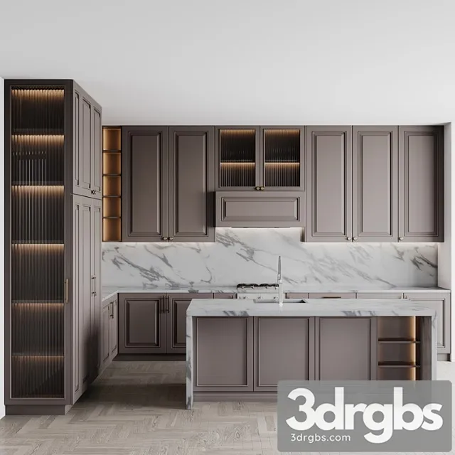 Kitchen Neoclassic129 3D Model Free