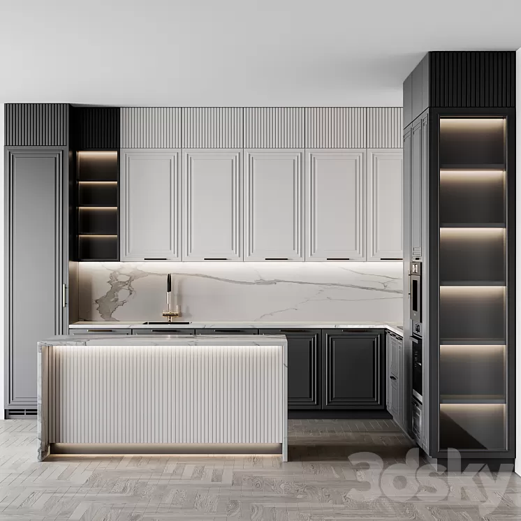 kitchen Neoclassic211 3D Model Free