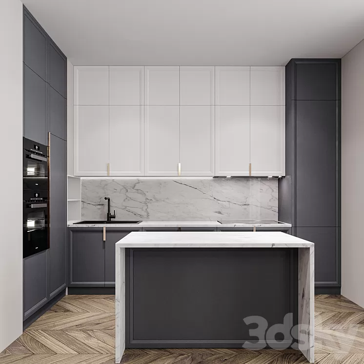 Kitchen neoclassical 3D Model Free