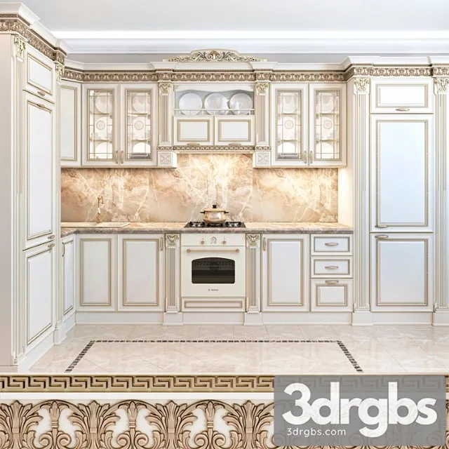 Kitchen Nike Avorio 3D Model Free