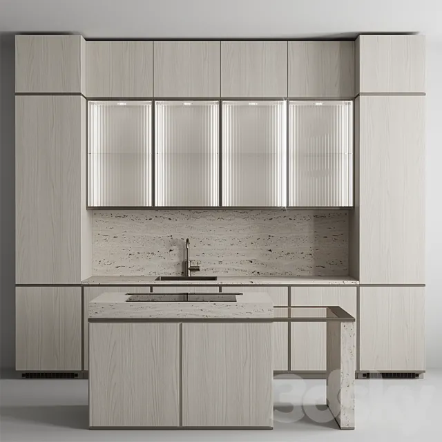 Kitchen No. 72 Travertine 3D Model