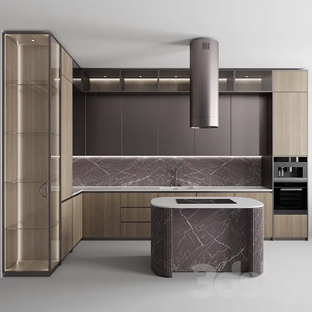 Kitchen No. 88  "Iron Rose" 3D Model