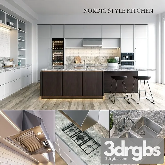 Kitchen nolte carisma (vray ggx corona pbr) 3D Model Free