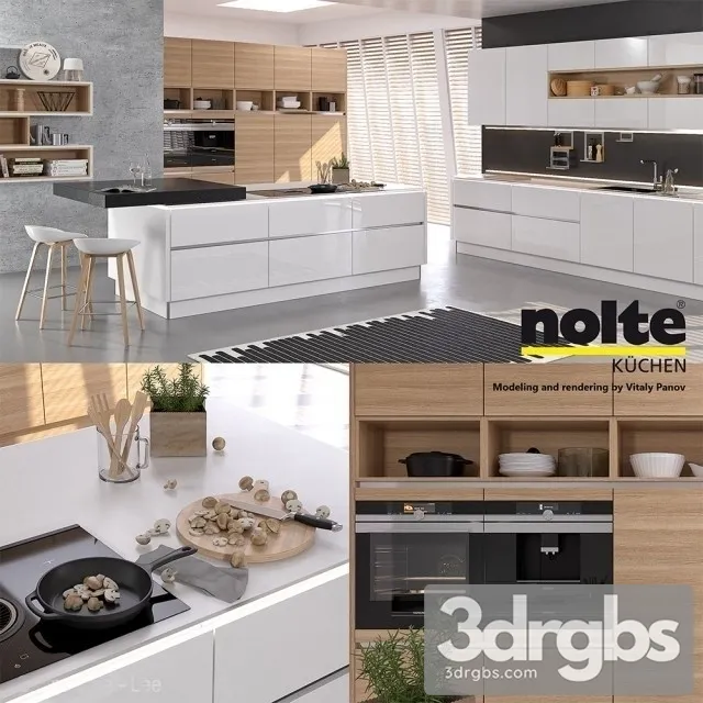 Kitchen Nolte Nova Lack 3D Model Free