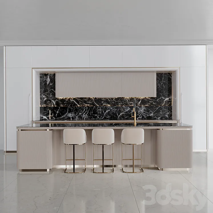 Kitchen OLDLINE Glamor Alta 3 3D Model Free