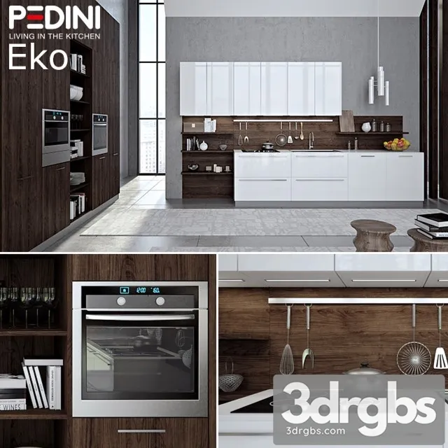 Kitchen Pedini Eko Set 3 3D Model Free
