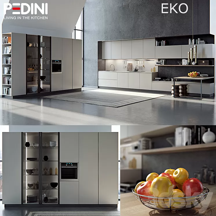 Kitchen Pedini Eko set2 (v-ray) 3D Model