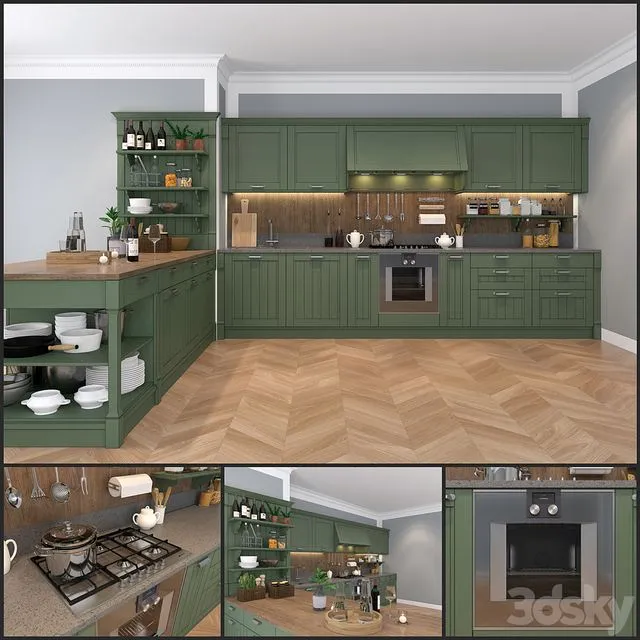 Kitchen Pedini Vintage - Sweetly 3D Model