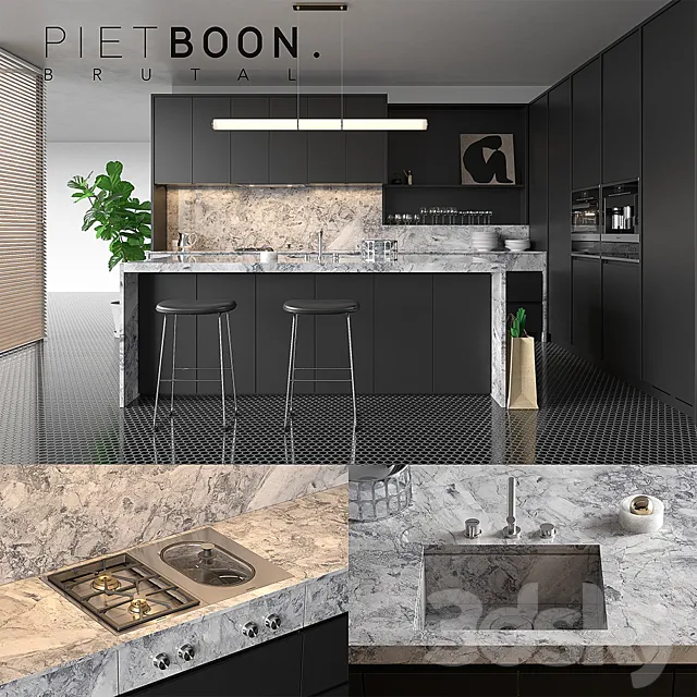 Kitchen Piet Boon BRUTAL (vray GGX. corona PBR) Free Download