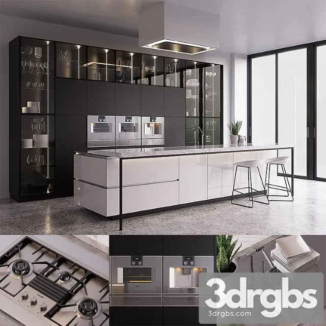Kitchen poliform artex (vray ggx corona pbr) 3D Model Free