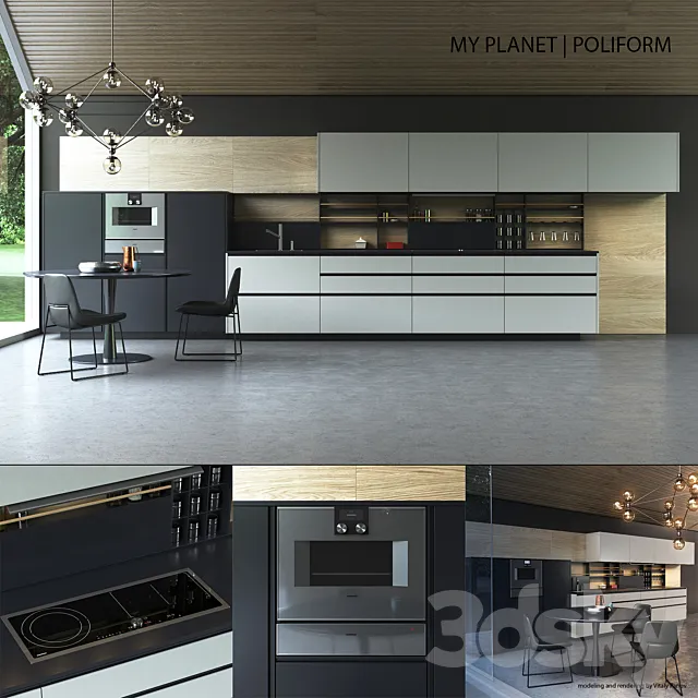 Kitchen Poliform Varenna My Planet 3D Model